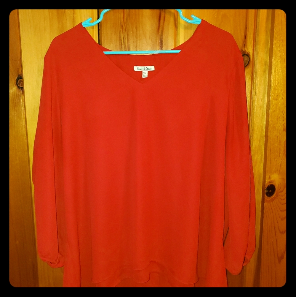 3/4 sleeve dress blouse
